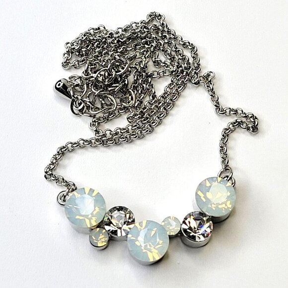 Silver Crystal Dainty Necklace - Picture 2 of 5